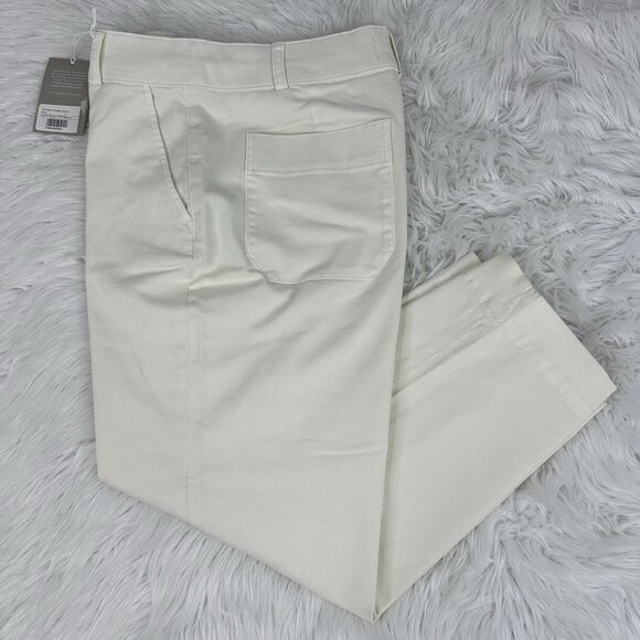 Everlane Women’s NWT Bone The Organic Straight-Leg Minimalist Pant 16/W35.25/L26 - Picture 2 of 12